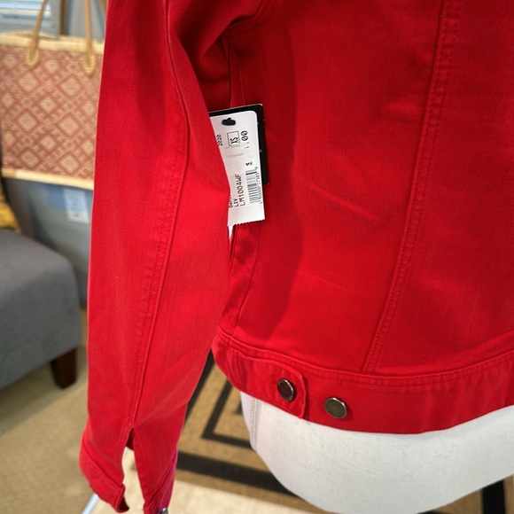 LIVERPOOL TRUCKER DENIM RED JACKET - Picture 6 of 13